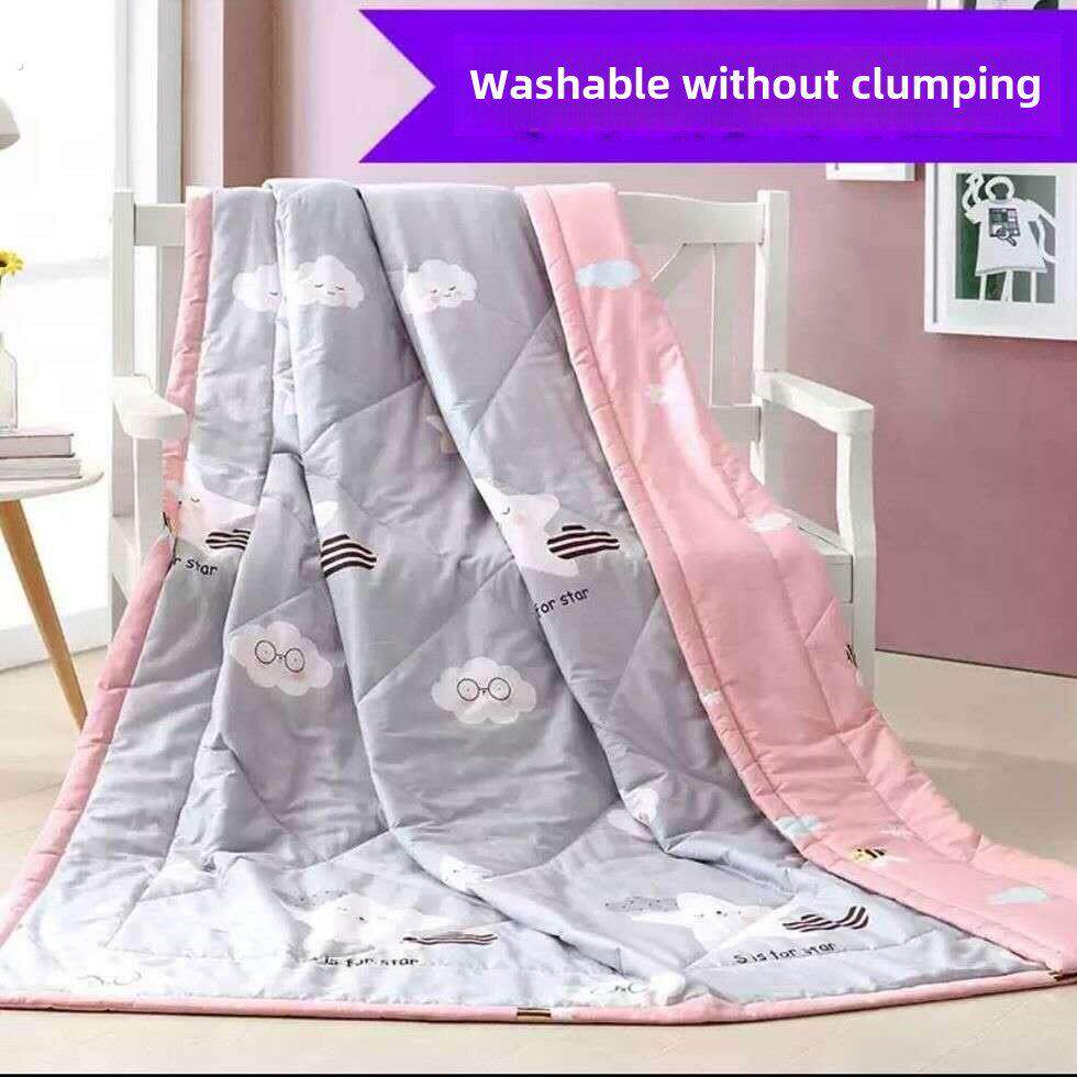 夏天水洗棉空调被夏凉被子薄款可机洗可水洗单人双人加大款学生被