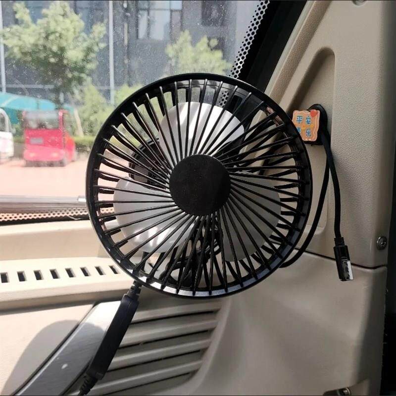 盛昊电动三轮车四轮车吸盘小风扇夏通用小型便携式车载静音电风扇