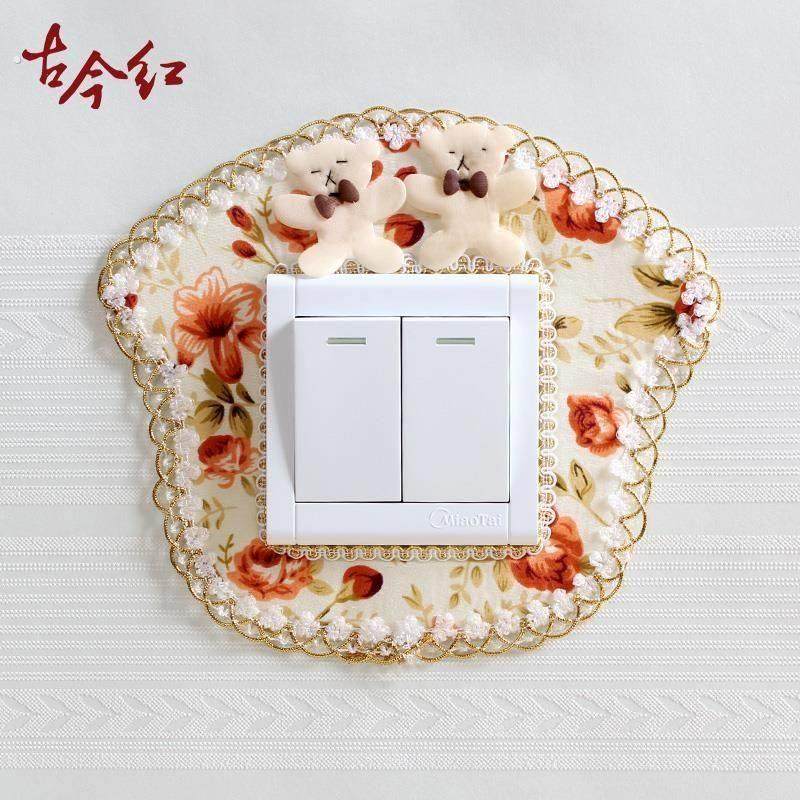 遮挡开关插座墙贴装饰家用贴纸开关自粘灯开关简约现代布艺保护套