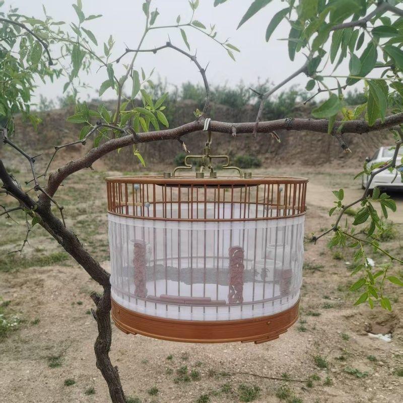 鸟笼用防洒食网防羽粉笼子配罩衣纱网减少清洁圆笼方笼围挡防溅罩