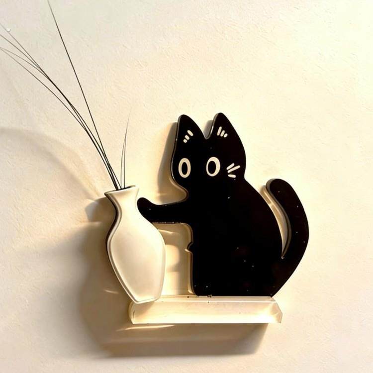 猫咪胡须收纳冰箱贴猫胡子毛发收集神器小猫推瓶子可爱立牌磁吸贴