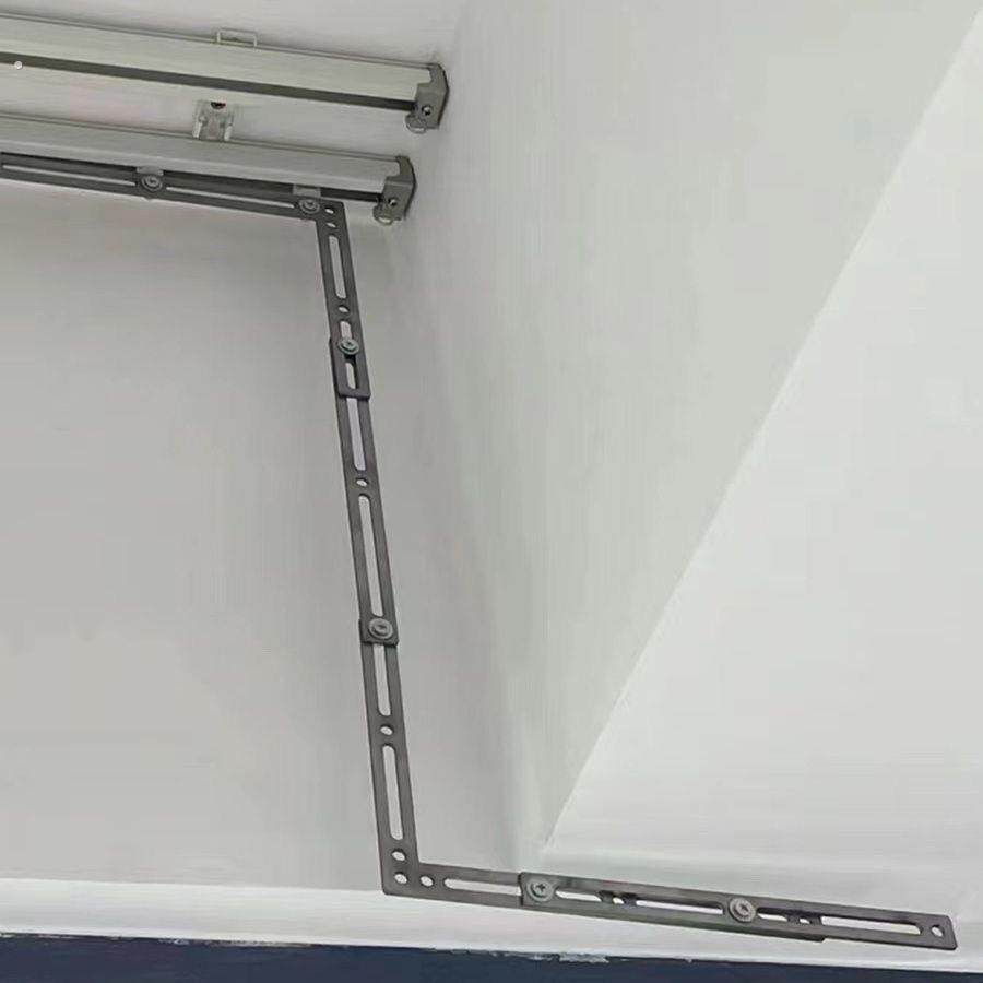 过梁神器窗帘方轨直轨轨道自由调节导轨窗帘轨道电动横梁配件阳台