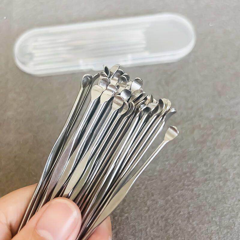 不锈钢挖耳勺便携式收纳盒装掏耳勺成人儿童采耳耳扒工具老式耳勺