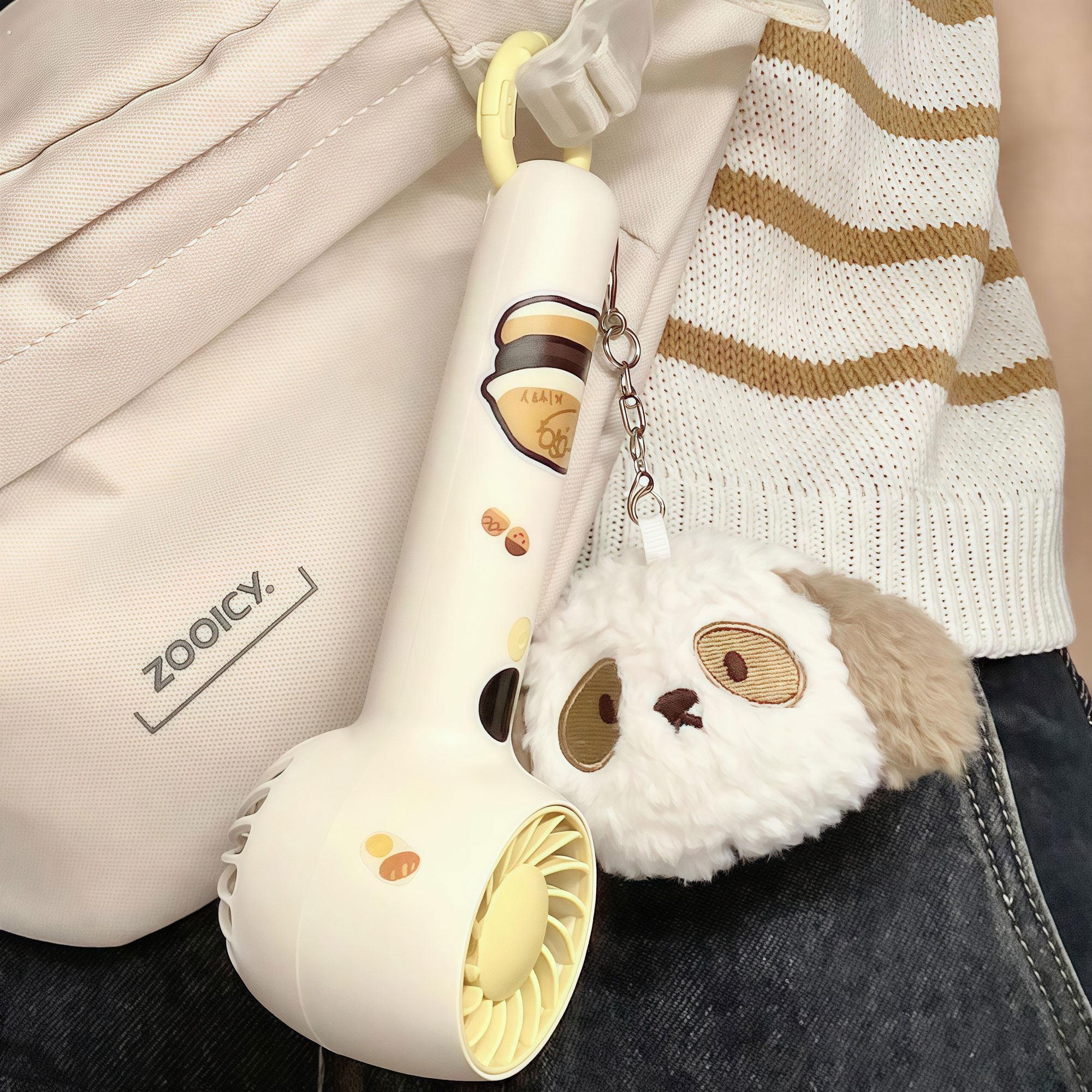 便携风扇小型手持风扇可站立桌面风扇随身迷你带挂扣静音超长续航