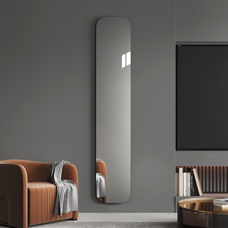 超窄穿衣镜贴墙自粘全身镜子卧室客厅玄关壁挂简约无框试衣镜