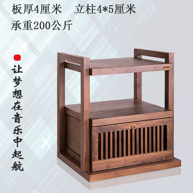 音响机架功放机柜功放架子音响架子机柜实木专业器材架带抽音响柜