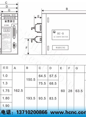 HC-10B 15B 20B 30B 40B伺服驱动器可配60 80 90 110 130伺服电机