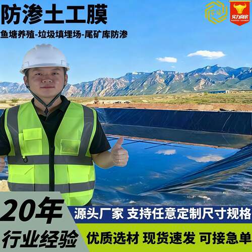 原包新料防渗土膜储油底1.0mm 工全厂料黑ZHS膜化工污水土工膜