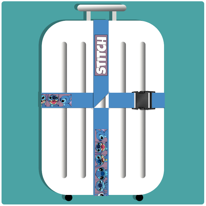 行李箱打包捆绑绳十字拉杆箱包加固绑带防爆开紧固绳卡通可爱加厚