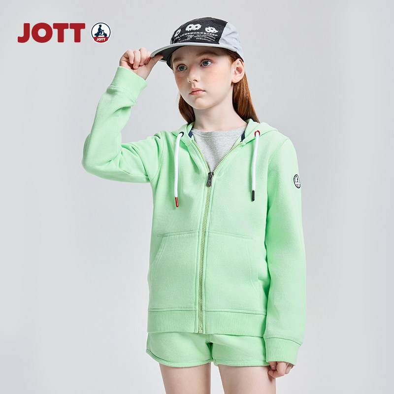 JOTT儿童连帽衫休闲百搭时尚运动风连帽卫衣外套全棉连帽外套,女装/女士精品,卫衣/绒衫,淘宝优惠券,粉丝福利购,淘宝优惠卷
