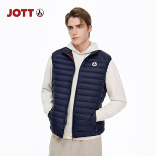 JOTT男士 簡(jiǎn)約舒適外套潮流立領(lǐng)馬夾外套 輕薄羽絨馬甲休閑百搭時(shí)尚