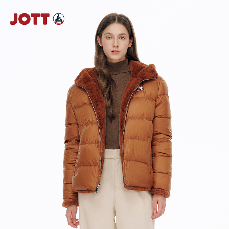JOTT女士两面穿保暖羽绒服