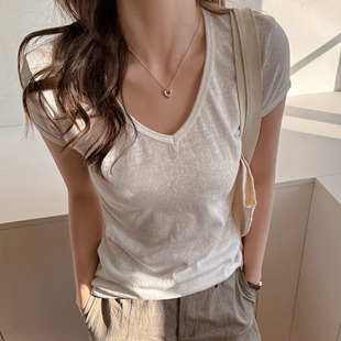 【李佳琦直播间】攀洛V领短袖T恤