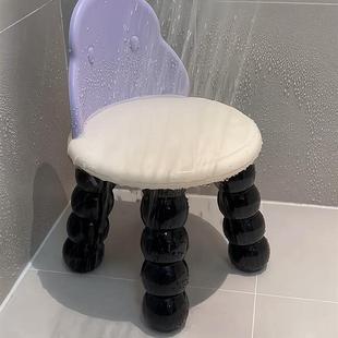 可爱卡通毛毛虫儿童凳子家用洗澡用带靠背防摔多场景浴室专用椅子