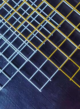 镀锌铁丝网片围栏加粗养殖网狗笼阳台防护黄色铝挤型材料用包塑钢