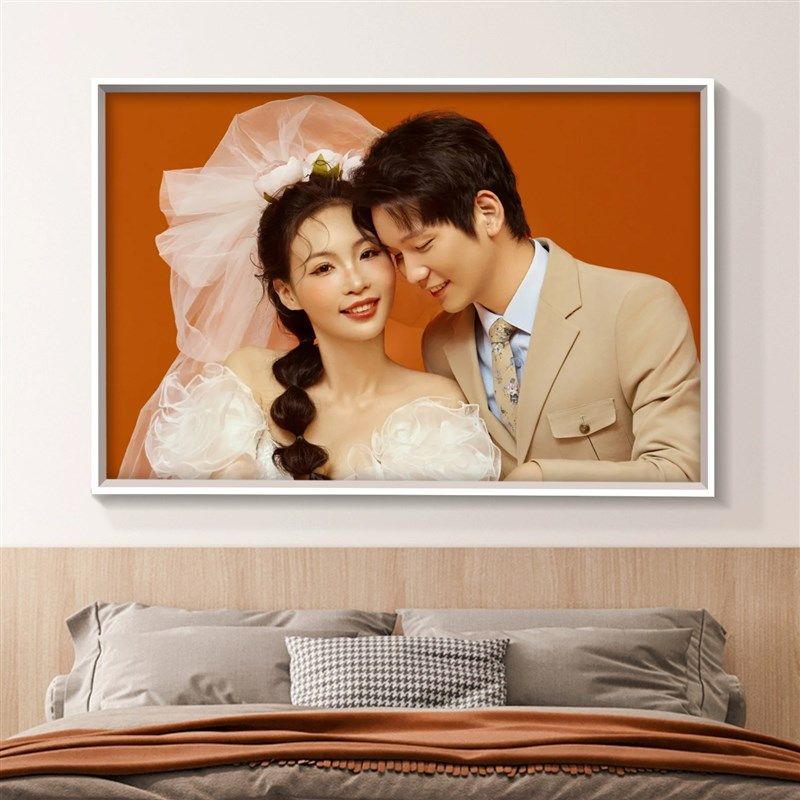 婚纱照相框定洗照片放挂墙床头结婚照相片全家福打印作