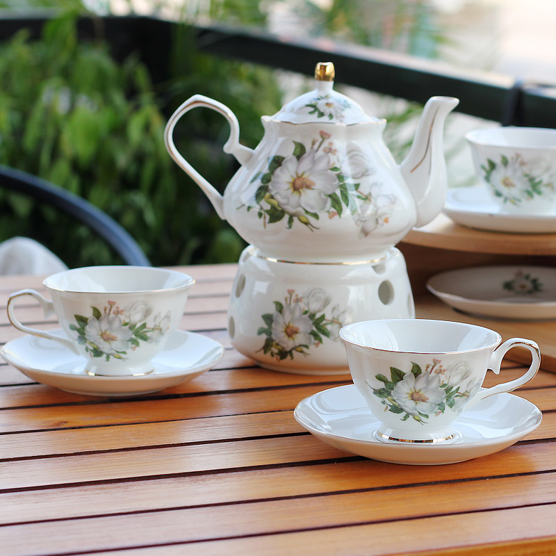 花茶壶装果蜡烛加热煮茶炉美容院茶具英伦下午茶欧式茶杯