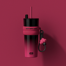 世大家保温杯女大容量车载咖啡随行杯子男316不锈钢儿童吸管水杯