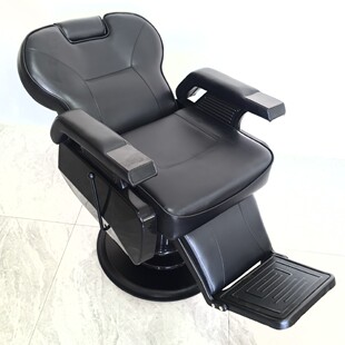 理发店椅子barber chair皮质美发椅升降可躺剪发躺椅烫染椅剪发椅