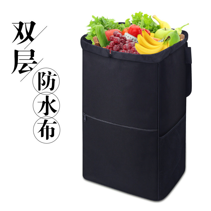 双层购物车布袋买菜车手拉杆车袋小拉车推车布袋号牛津包
