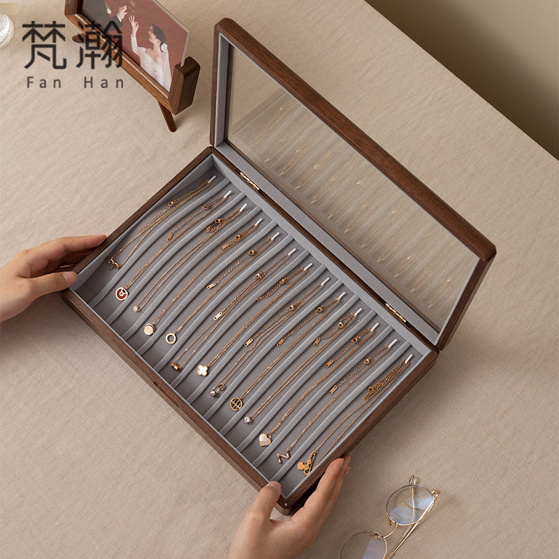 梵瀚 项链收纳盒打结珍珠吊坠首饰示脚炼手錬收纳盒