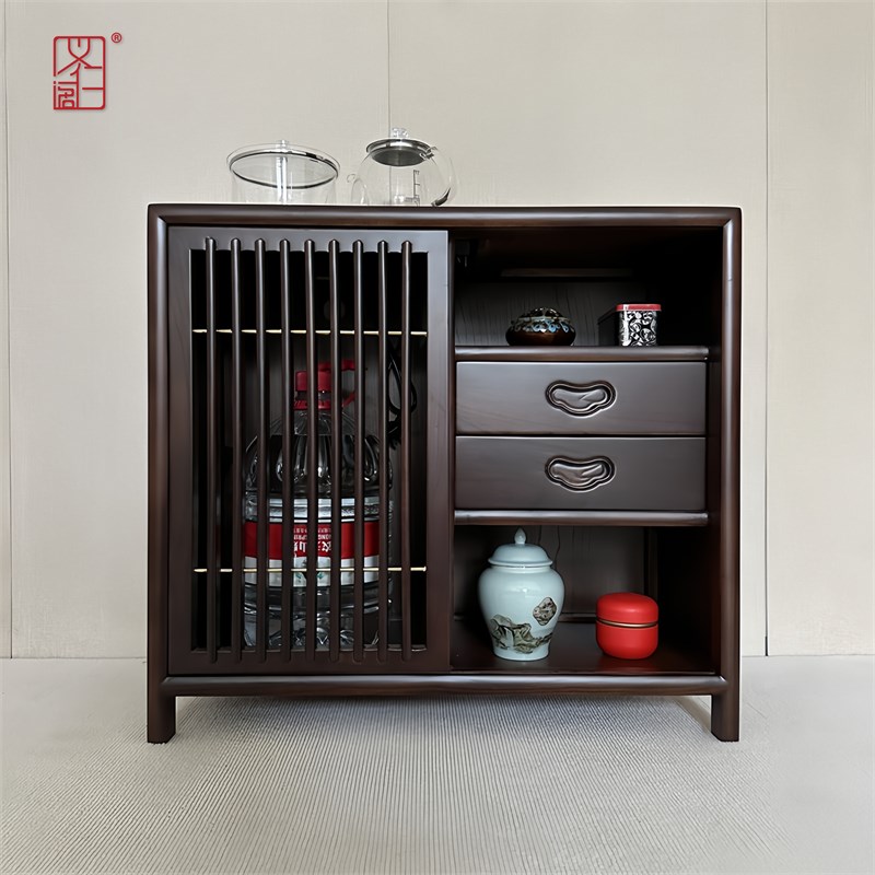 益仁馆家居茶柜边桌阳台移动茶桌功夫茶煲一体桌