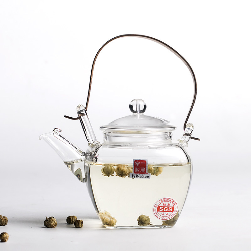 一屋窑耐热玻璃花茶壶泡茶提梁壶过滤茶分离冲茶器茶具