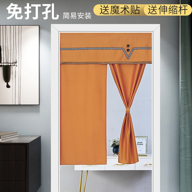 送杆 欧式门帘田园布帘帘帘卫生间厨房半帘 订做