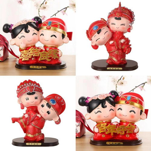 结婚庆用品娃娃婚百年好合品婚房家居摆设中式公仔