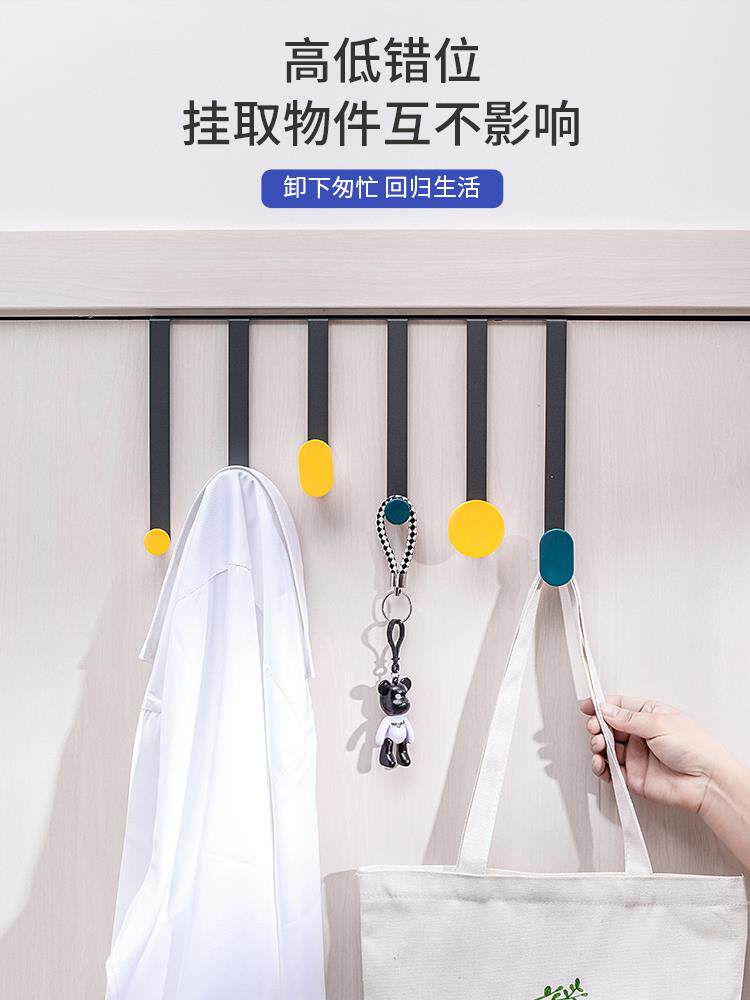 门后挂钩挂衣架衣柜侧边侧面卧室免打孔挂衣钩挂架柜子收纳置物架