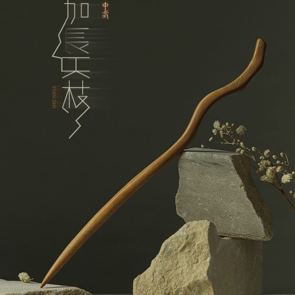 追师加长款古风檀木发簪简约现代木簪手工日常盘发钗高级感簪子女