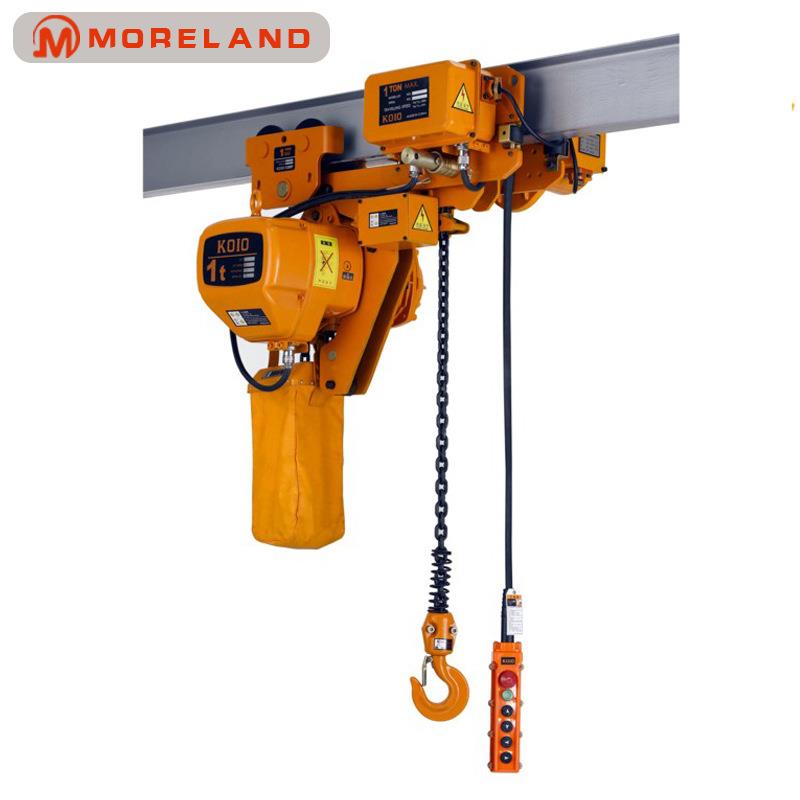 工地用起重搬运电动葫芦固定式可配小车低净空环链葫芦