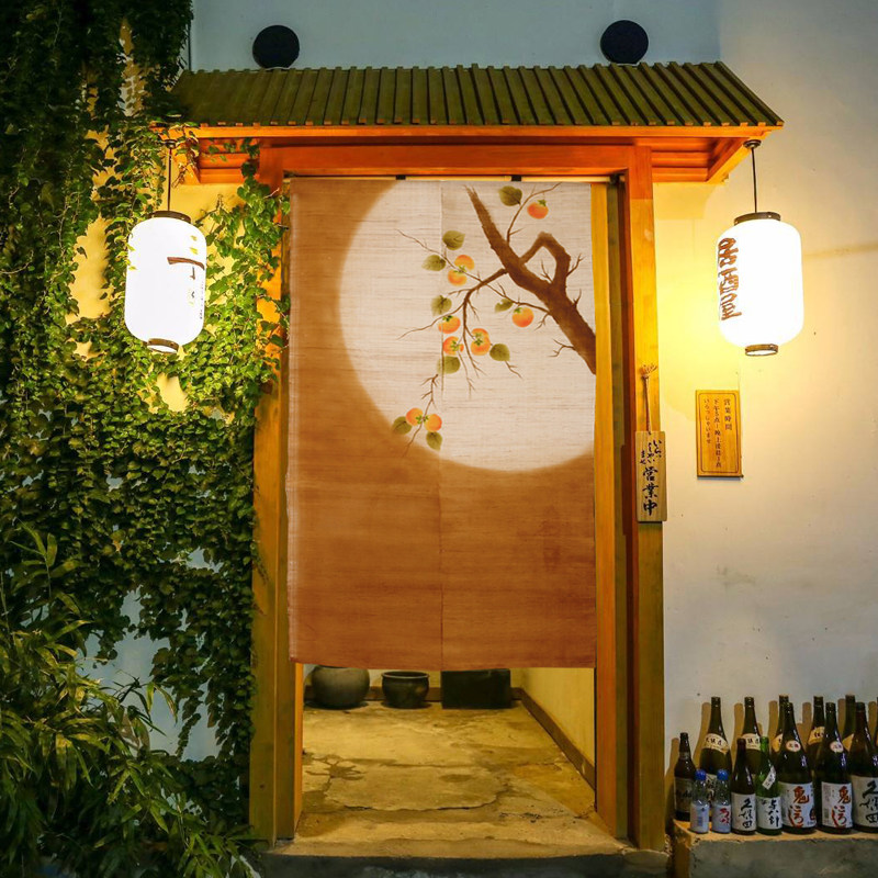 日式门帘布艺玄关夏布苎麻夏季蚊虫空调通风透薄