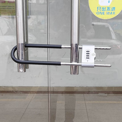 密码锁玻璃门锁挂锁盗型锁门锁形锁锁具商铺加长密码锁