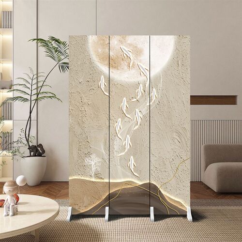 屏风奶油风可折叠移动入户玄关简约现代正对门口遮挡屏风