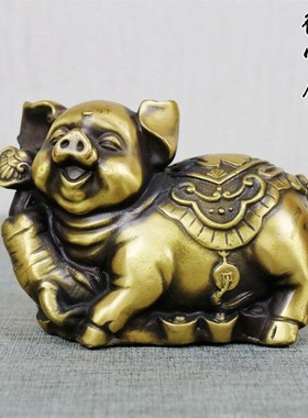 猪仿古招财猪如意长寿十二生肖猪工艺品家居摆设