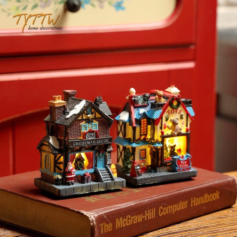 耶诞节装饰用品发光小屋房子场景布置氛围创意可爱礼物,家居饰品,桌面摆件,淘宝优惠券,粉丝福利购,淘宝优惠卷