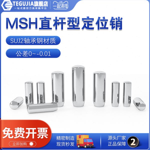 MSH负公差实心圆柱销MSSH直杆型定位销h7负公差销钉销子轴承钢