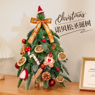 圣诞节装 圣诞树诺贝松2024新款 饰家用小型桌面迷你小摆件创意礼物