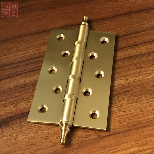 加厚纯黄铜合页铰链大门木房门平开全铜4寸5寸仿古轴承铜合页静音