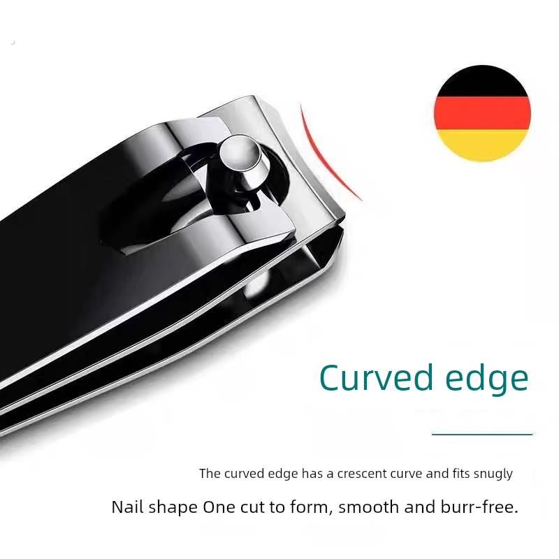 指甲刀德国原装单个大号防飞溅指甲剪美甲带磨甲挫工具平口指甲钳