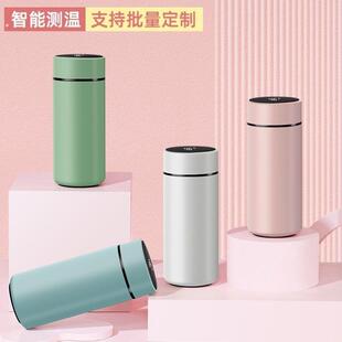 16不锈钢保温杯智能测温小巧可携式迷你水杯男女泡茶杯子刻字定