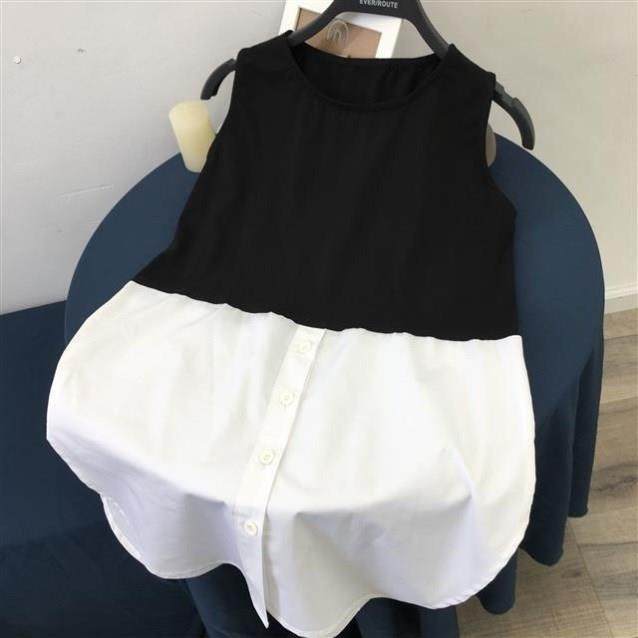 卫衣叠穿打底背心长秋冬2020中长款无袖裙内穿打底衫内搭衬裙遮臀