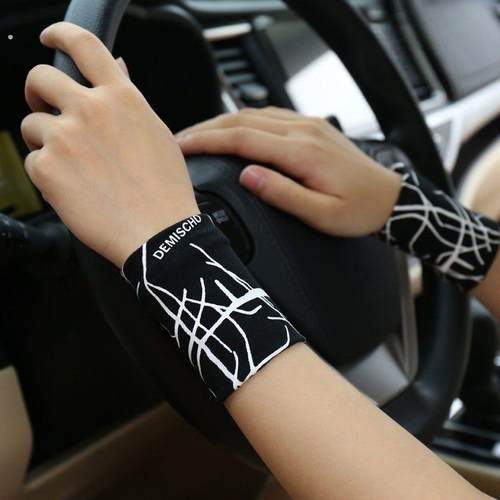 直销夏季薄纯棉护腕男运动健身护手腕女防晒遮疤纹身装饰
