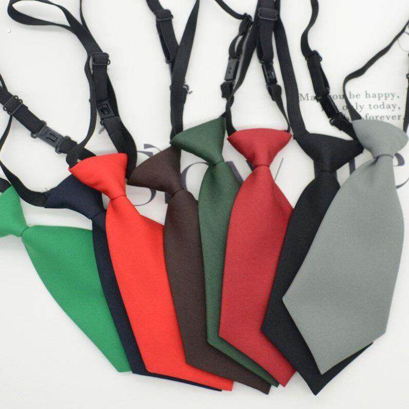 儿童领带套头男童免打结走秀校园演讲小学生幼儿园纯色正装搭配潮