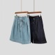 美式 女夏 复古中性牛仔五分宽松阔腿短裤 松弛感 小众设计师25新品