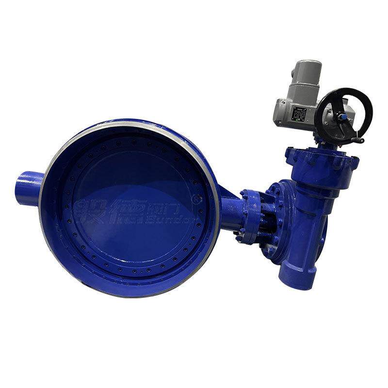 焊接蝶阀D363H-25C三偏心多层次硬密封手动铸钢蝶阀大口径阀门厂