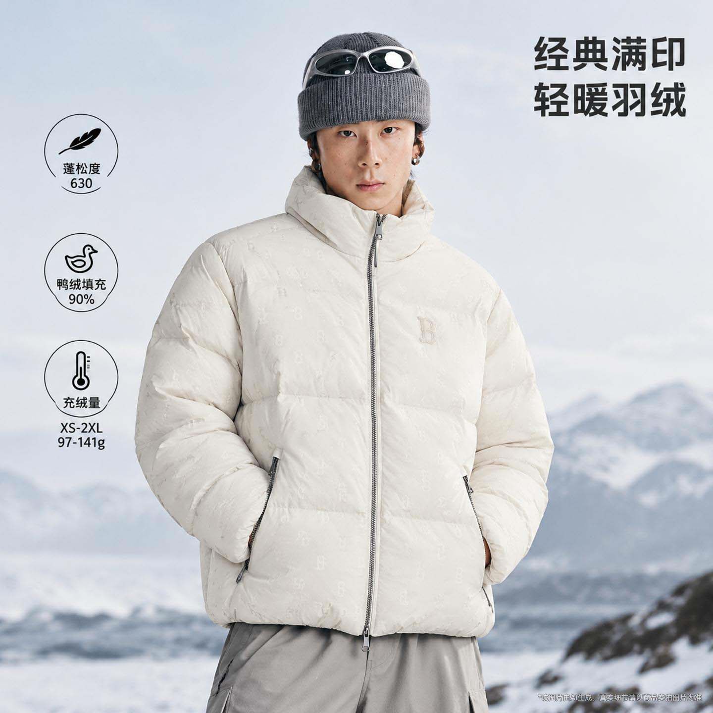 耶运动MLB男装女装运动服冬季短款立领羽绒服休闲宽松保暖外套