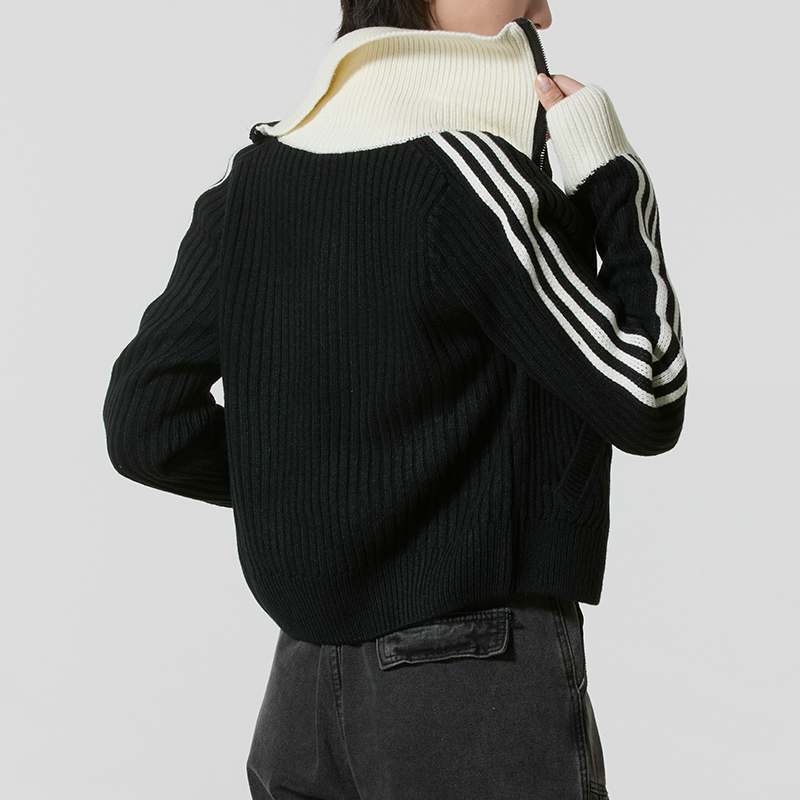 阿迪达斯（adidas） 三叶草女装 2025新款运动服潮流时尚翻领编织