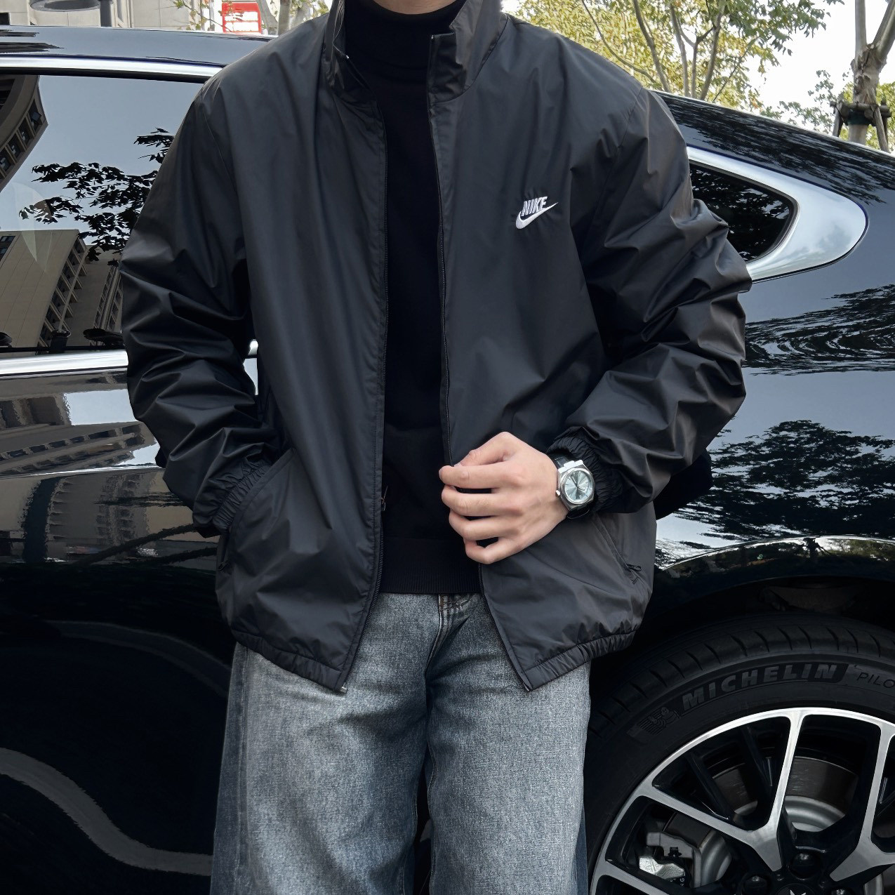 耶运动耐克外套男装2026秋季新款上衣官方正品休闲运动服立领夹克